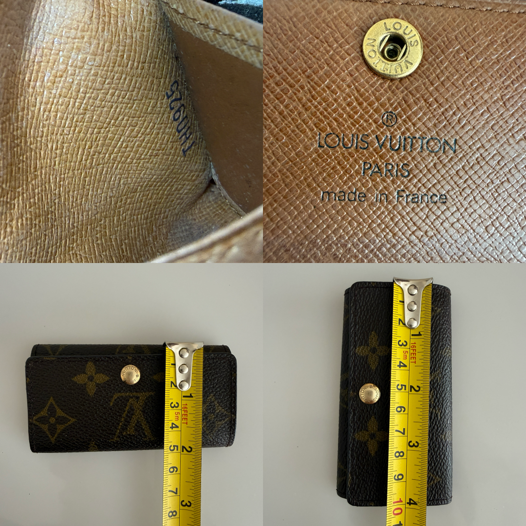 Louis Vuitton monogram 4 ring key holder authentic with COA