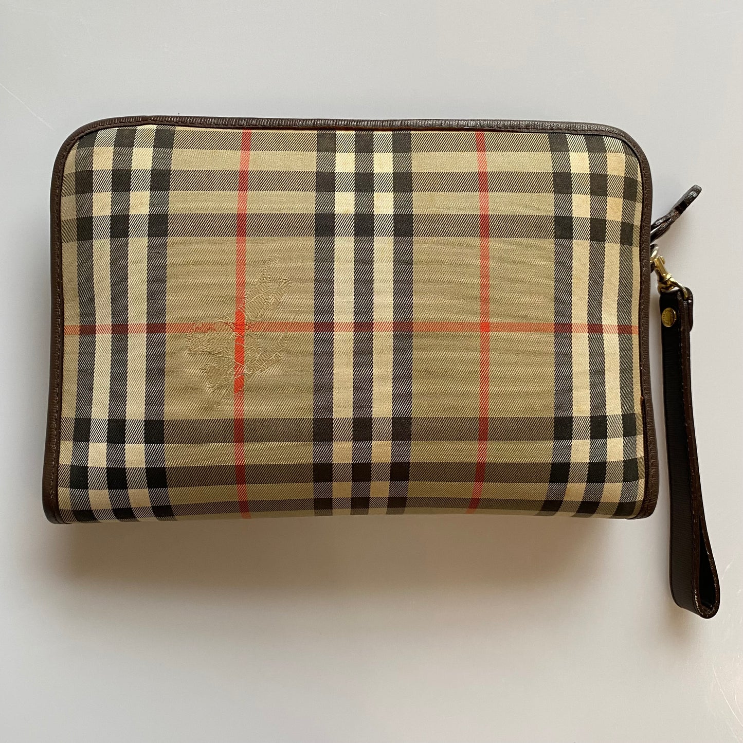 Burberry classic check wristlet clutch bag Authentic with coa