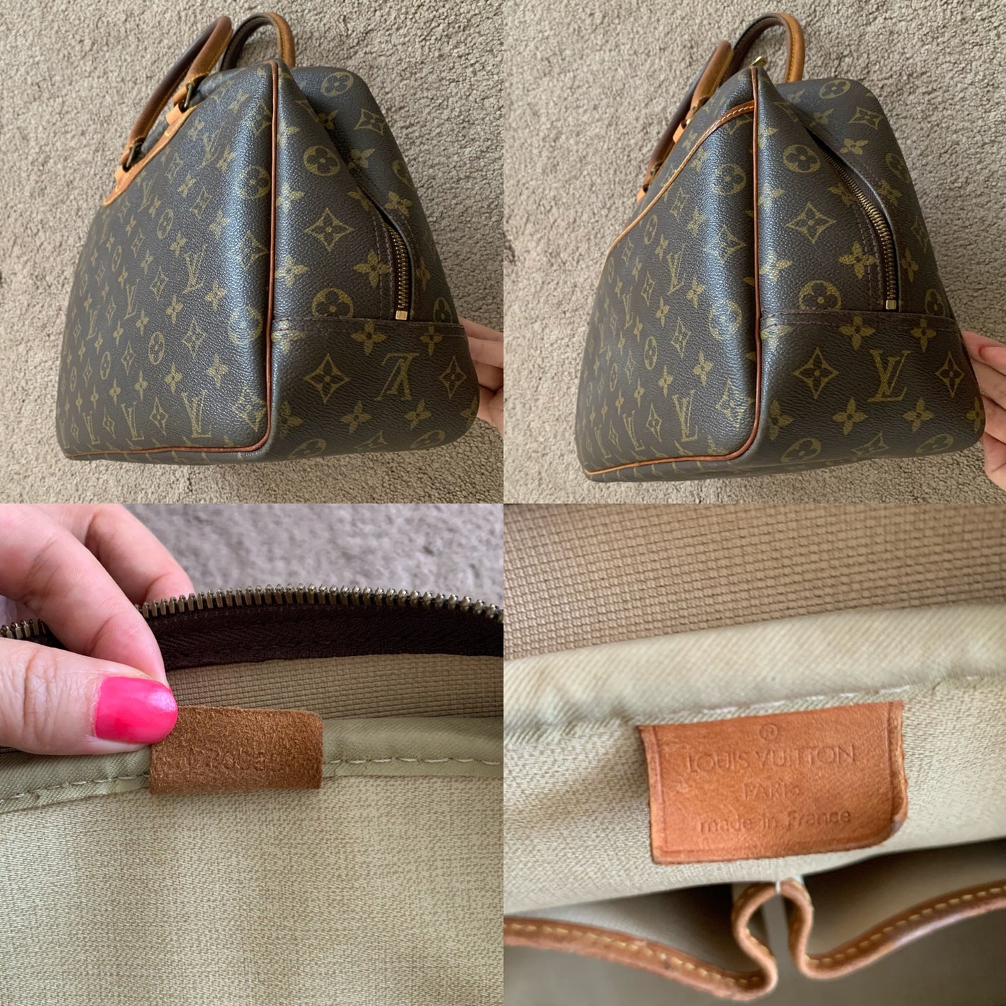 LV1025 Louis Vuitton unisex Deauville monogram handbag