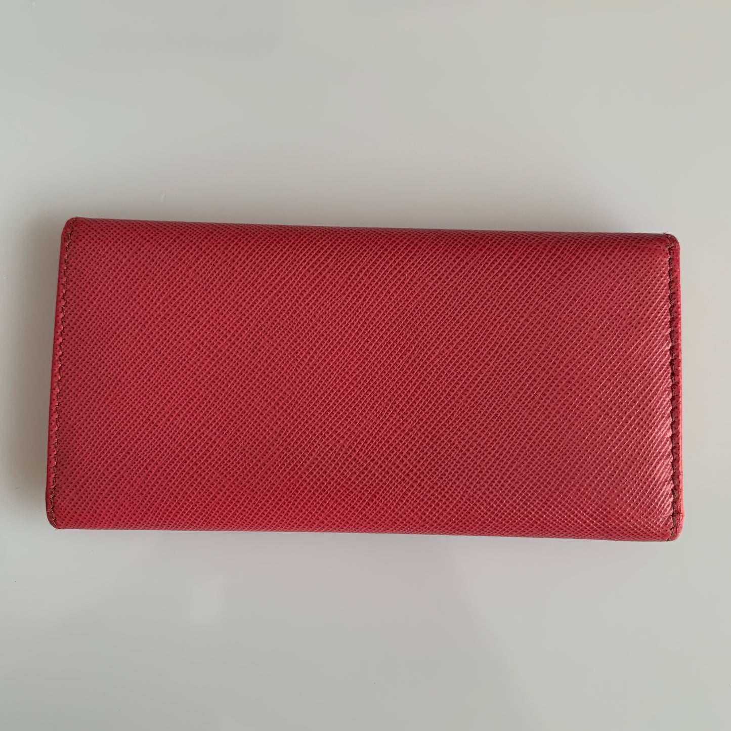 Prada saffiano leather Pink 6 key holder Authentic with COA