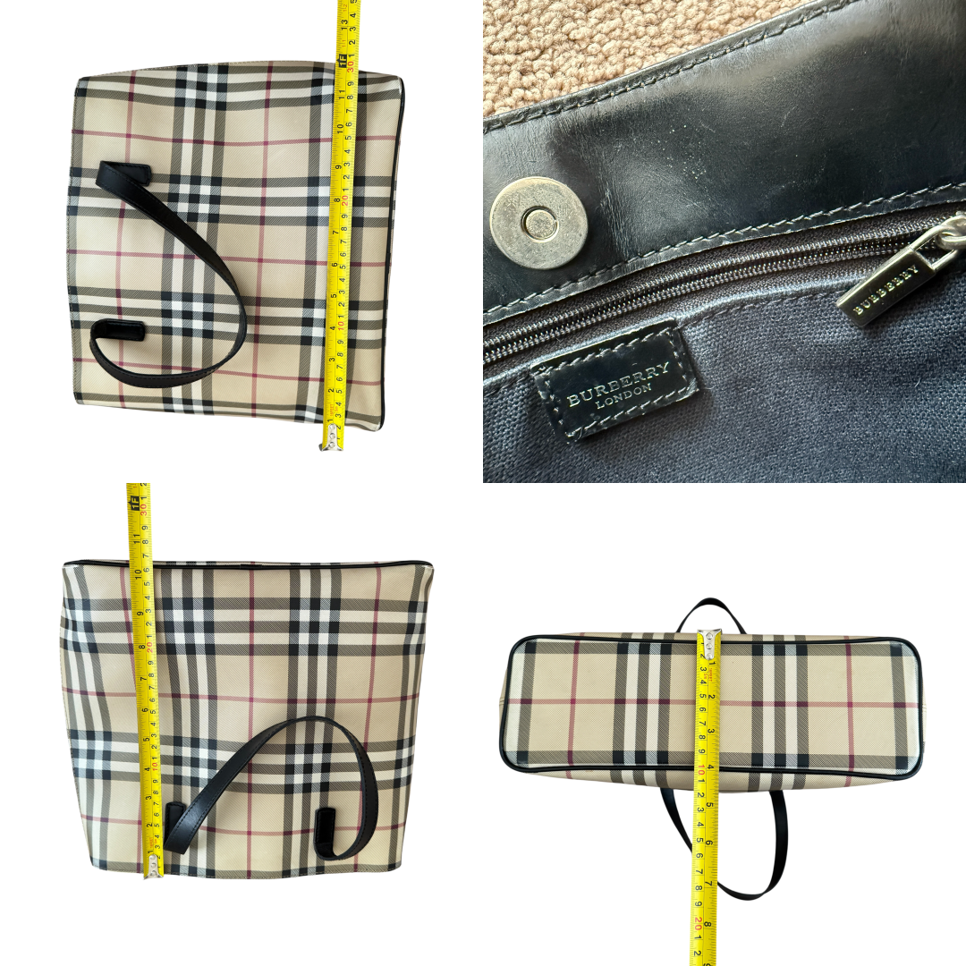 Burberry nova check tote bag authentic with COA