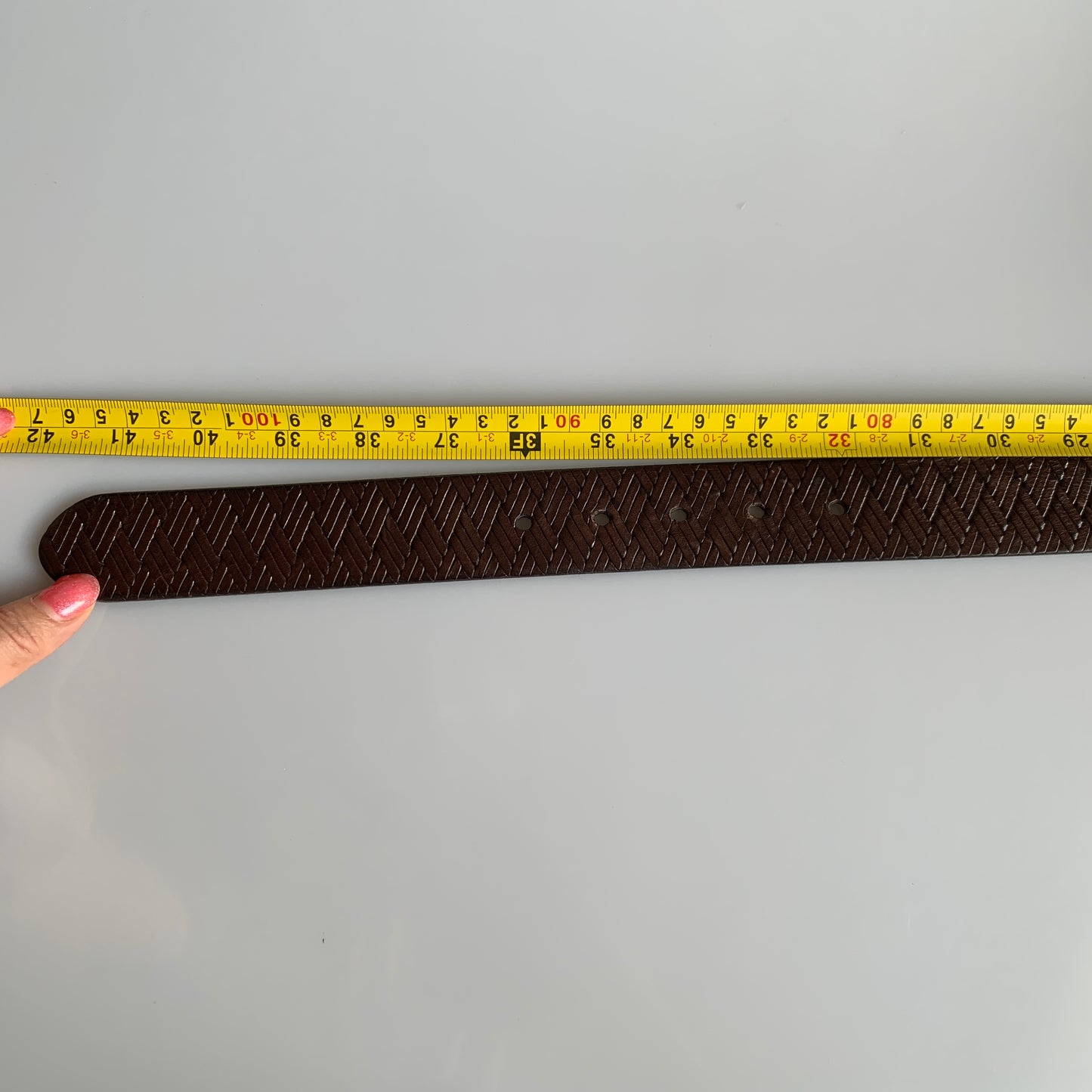 Prada brown leather Belt unisex authentic with COA size 95 cm 38”