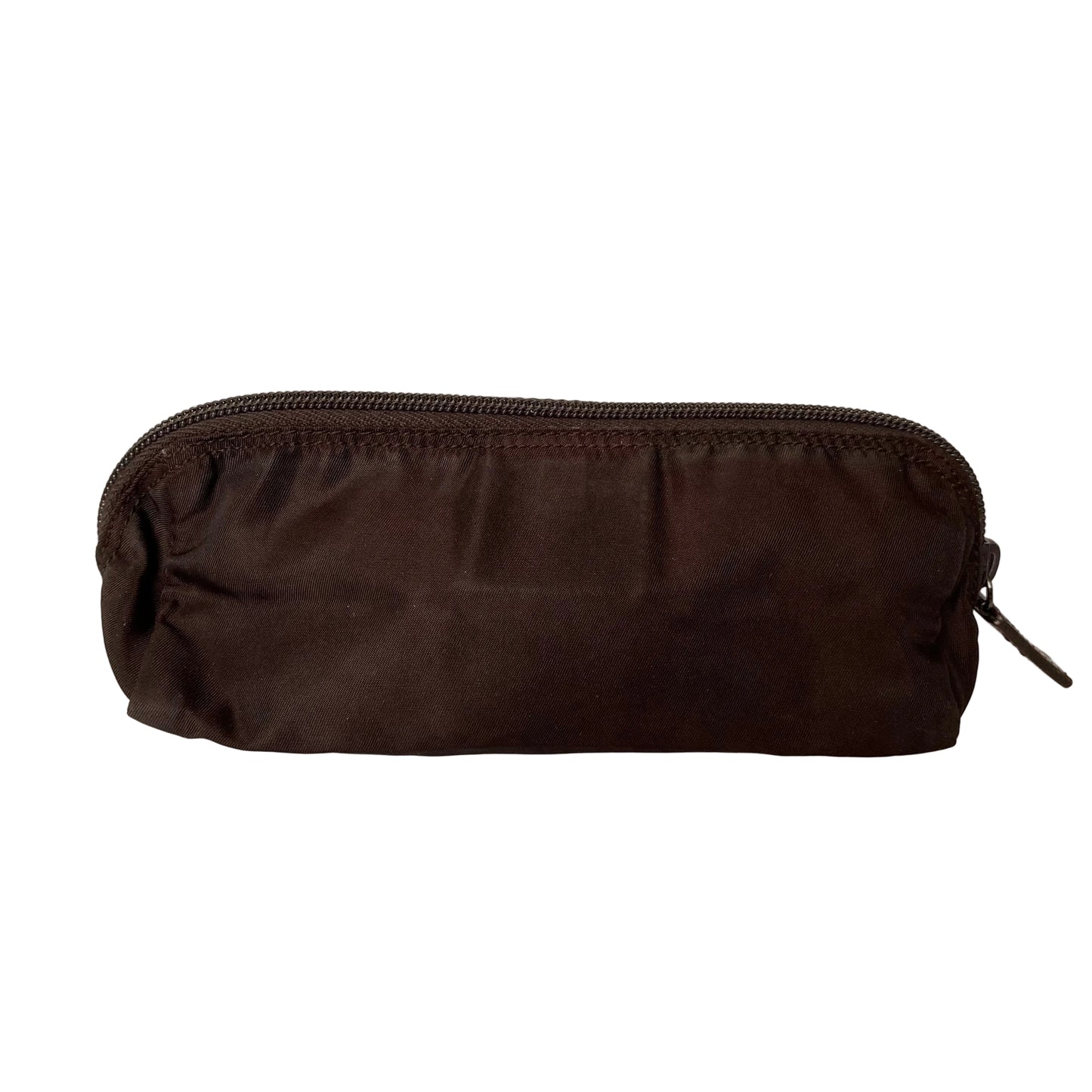 Prada triangle logo nylon pouch authentic with coa 7.2x3.2x3