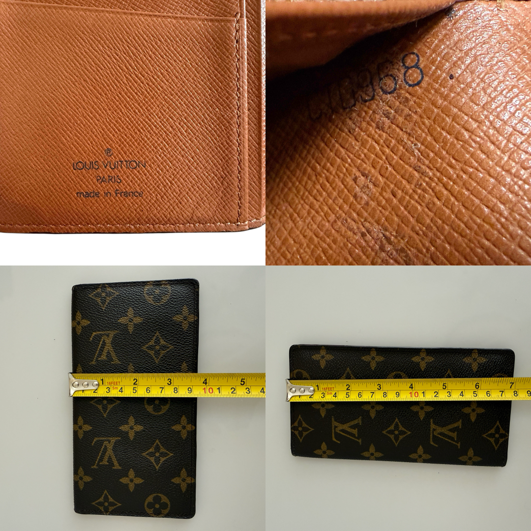 Louis Vuitton monogram long Brazza wallet unisex authentic with COA CT0968