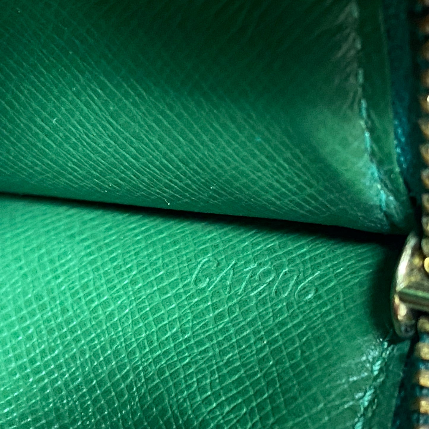 Louis Vuitton green epi leather long wallet CA1906 Authentic with coa