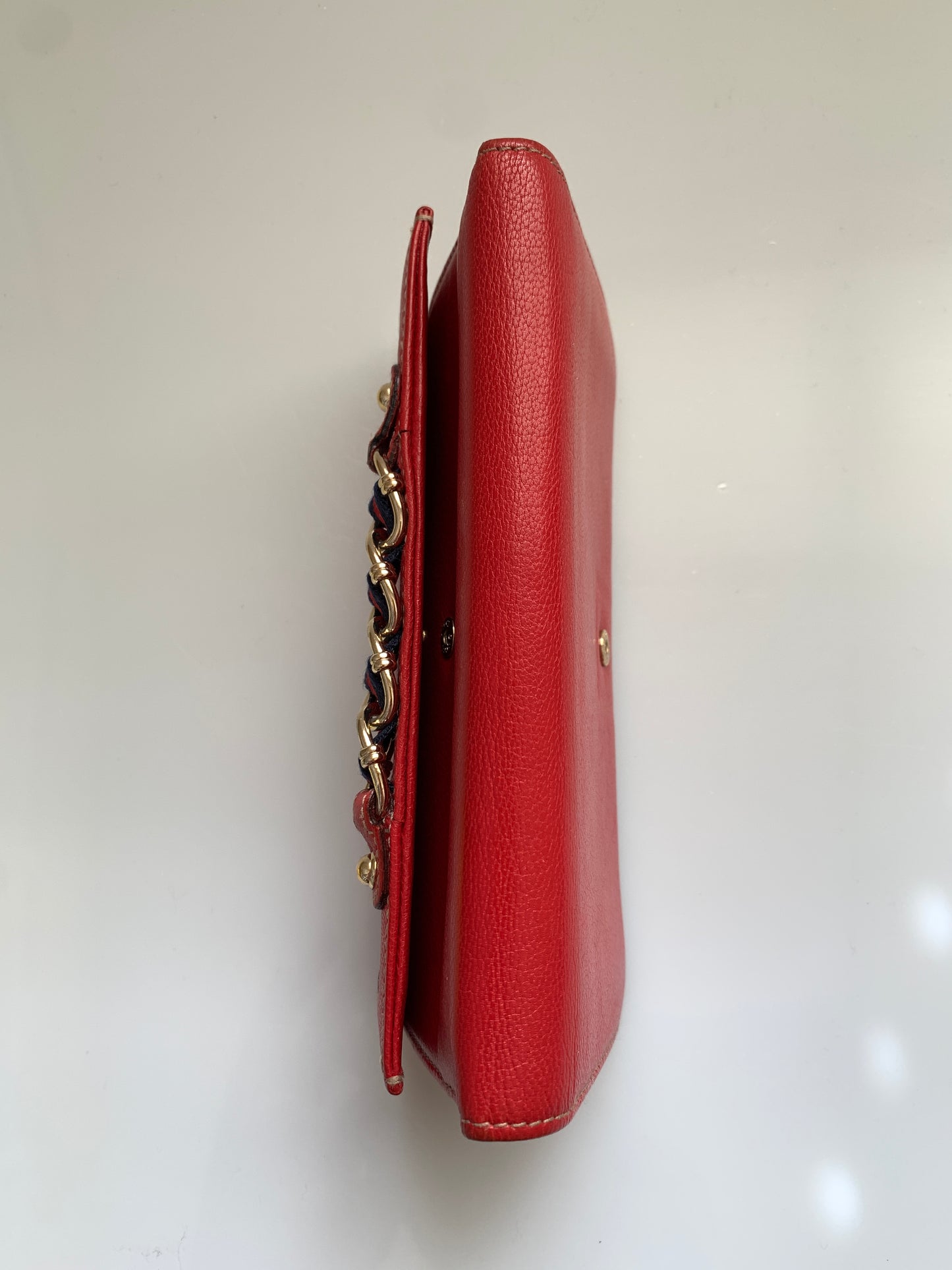 Gucci women’s sherry line long red leather wallet authentic with COA