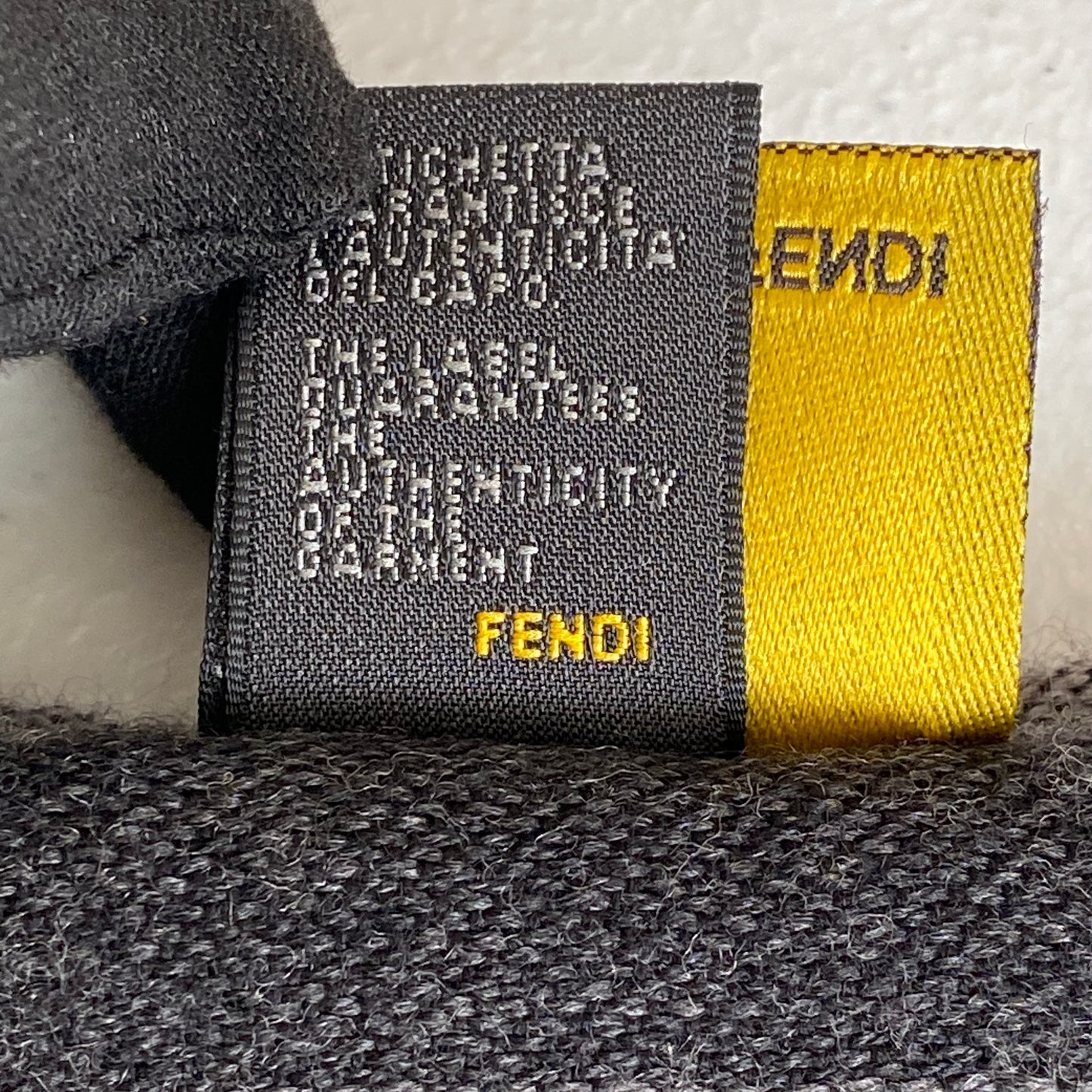 Fendi pure wool FF logoscarf authentic with coa 76 inch length 5.7 inch width