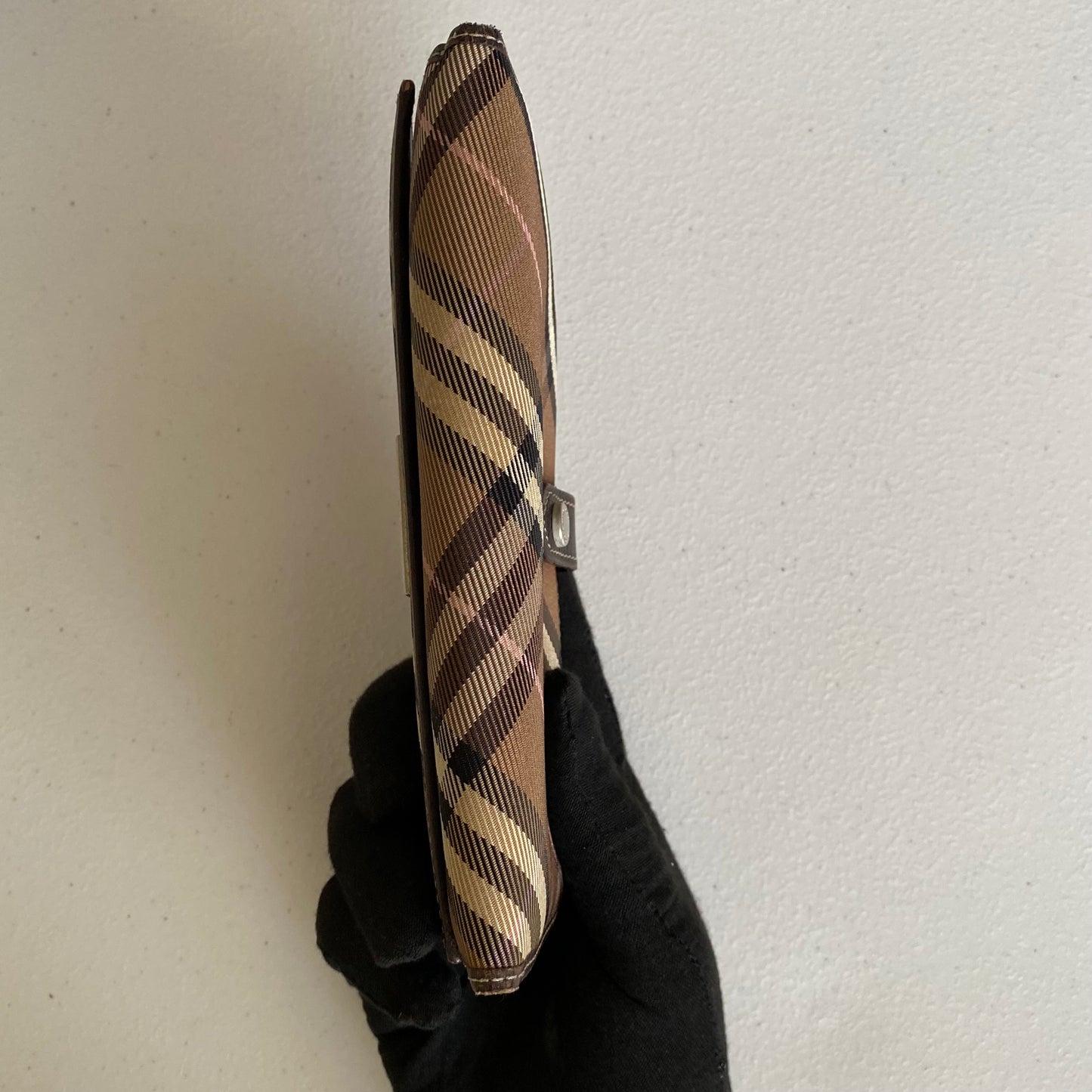 Burberry check long wallet authentic with coa