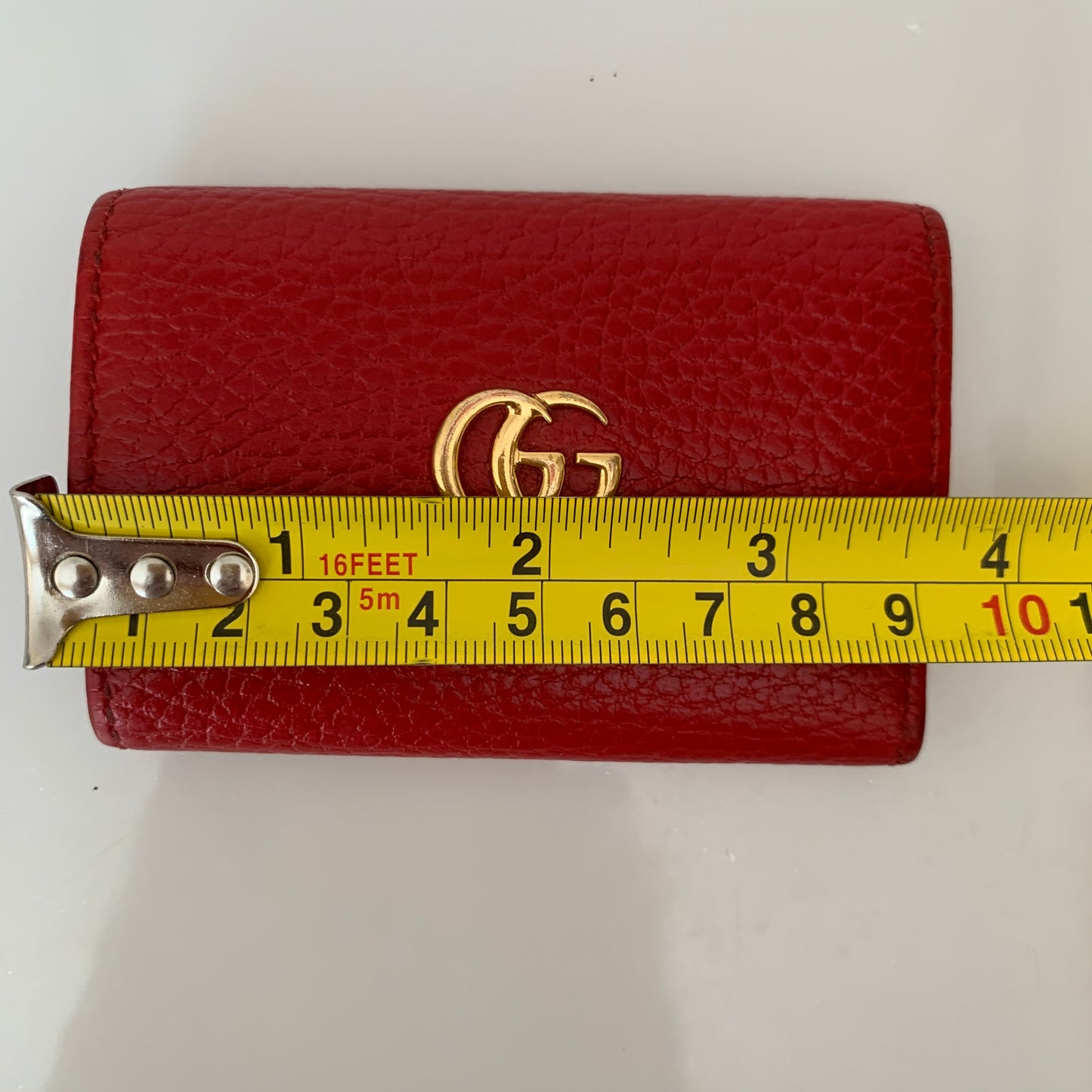 Gucci GG marmont red leather 6 ring Keyholder authentic with COA