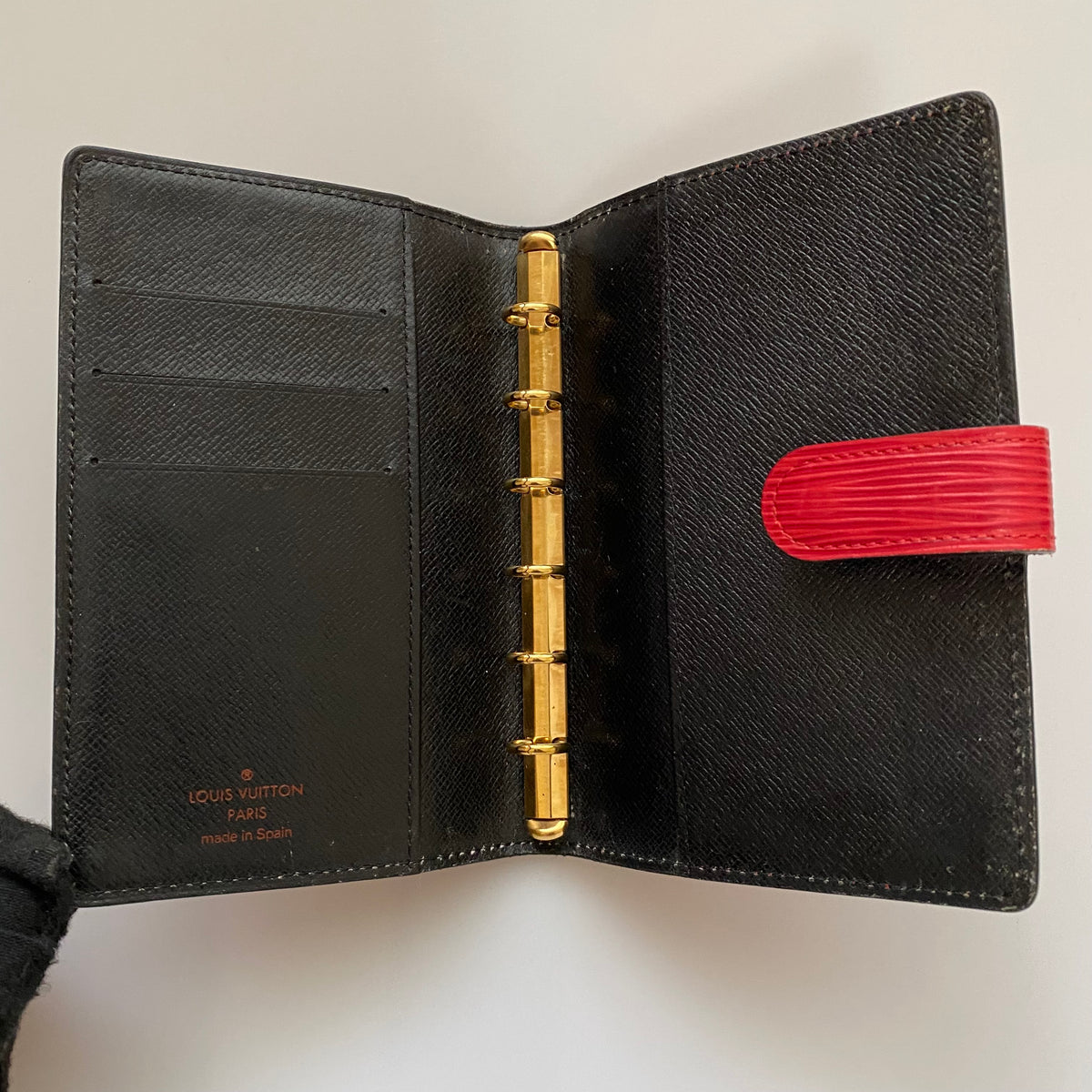Louis Vuitton red Epi leather agenda CA1906 Authentic with COA 5.6x4.2