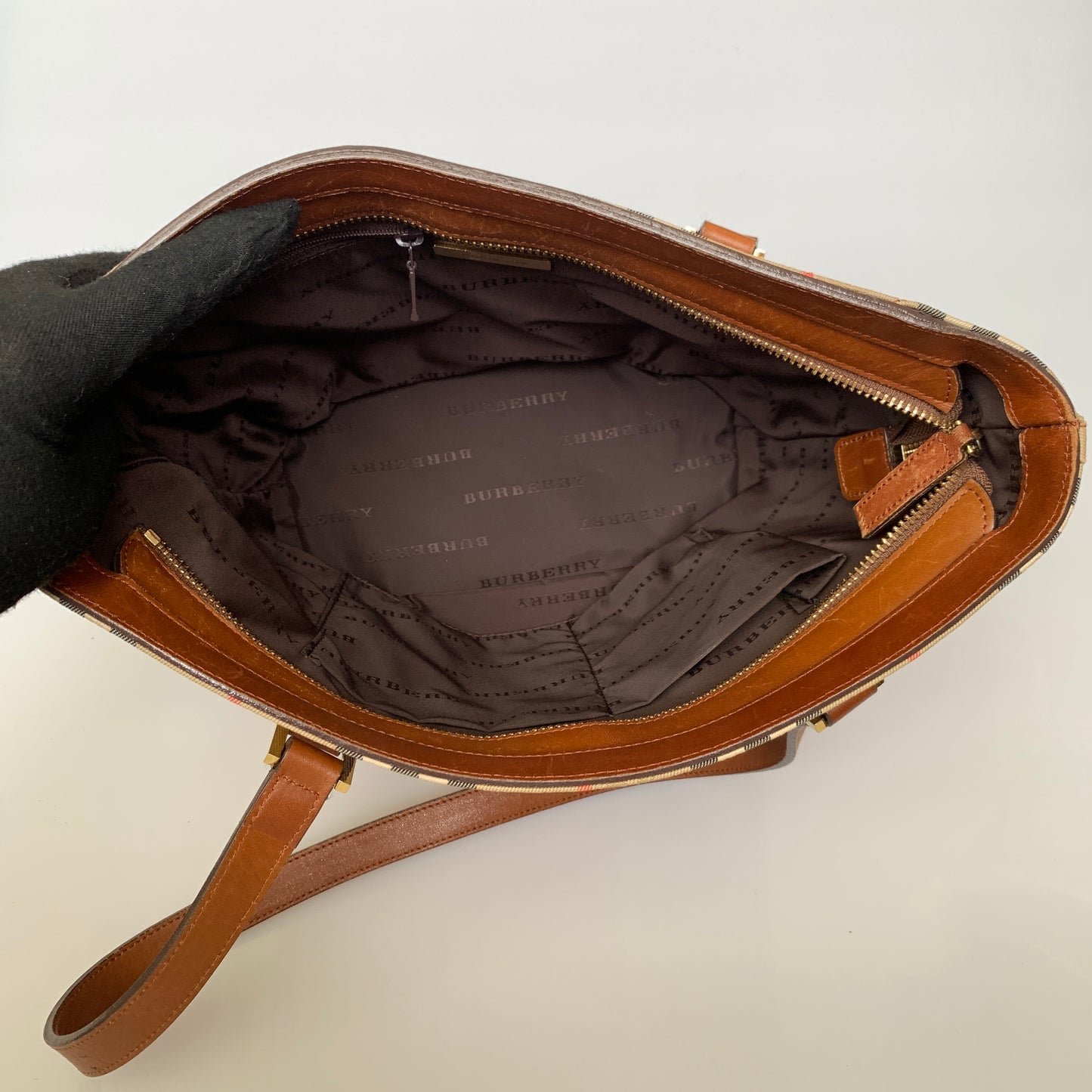 Burberry classic check shoulder bag Authentic with COA 14x9x4.7