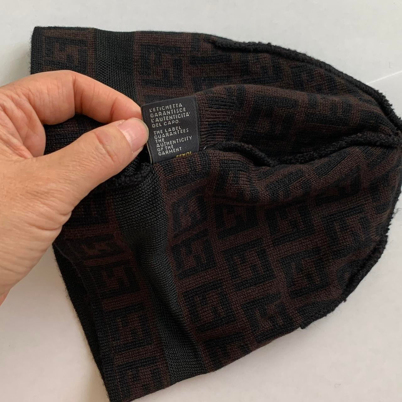Authentic FENDI monogram unisex wool beanie hat