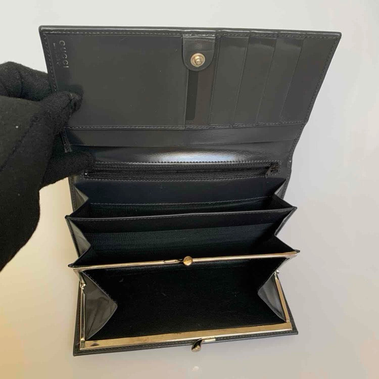 Gucci long leather wallet Authentic with COA7.2x4.3