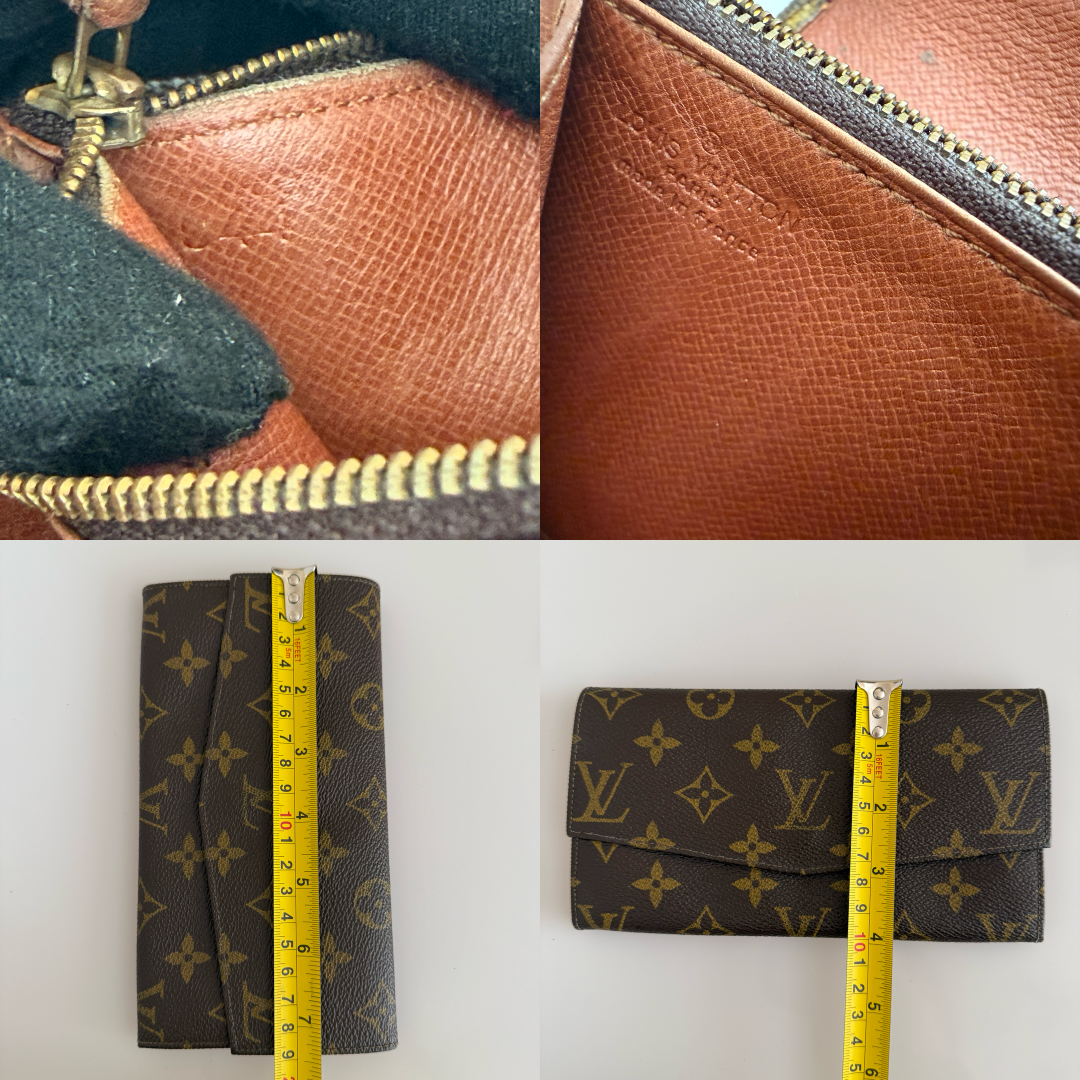 Louis Vuitton monogram long wallet with flap authentic with COA