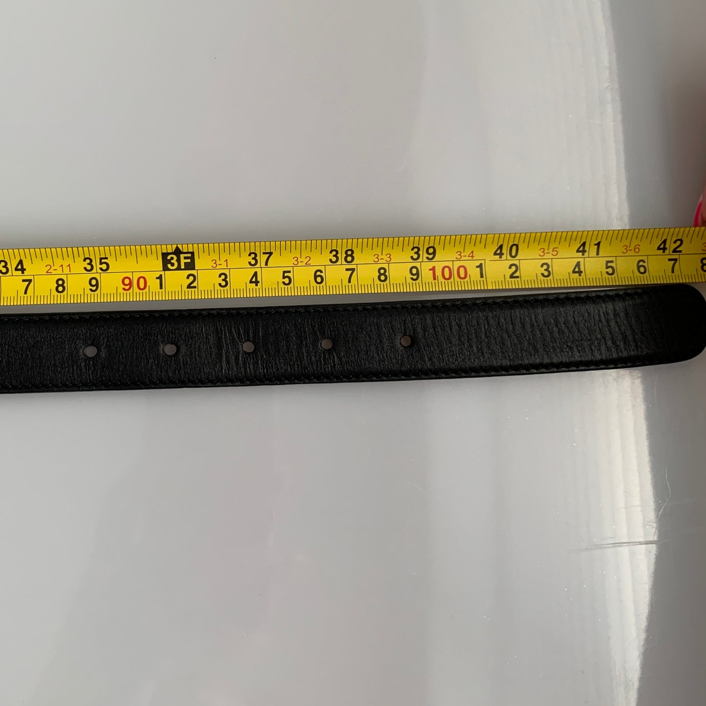 Gucci Black leather Belt authentic with COA size 95cm 38”