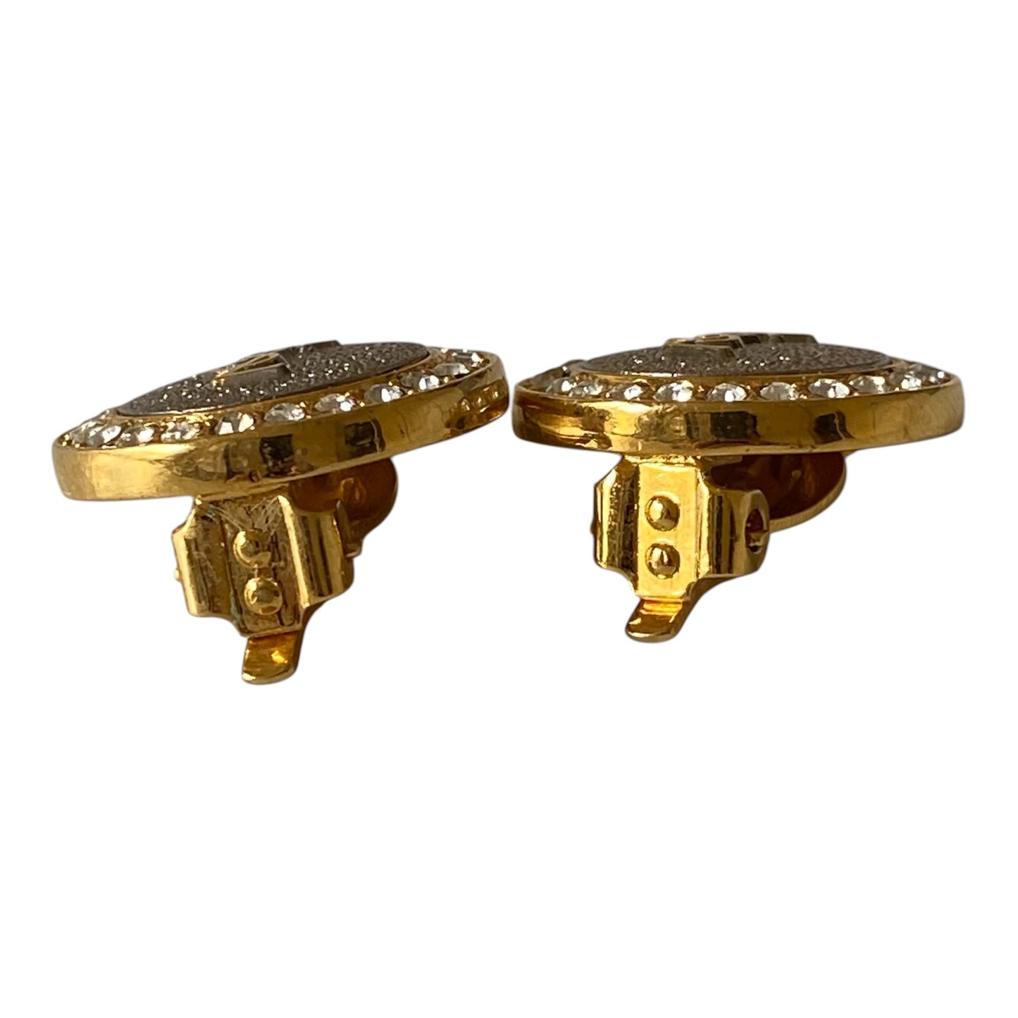 Yves Saint Laurent YSL logo clip on Earring Authentic with COA