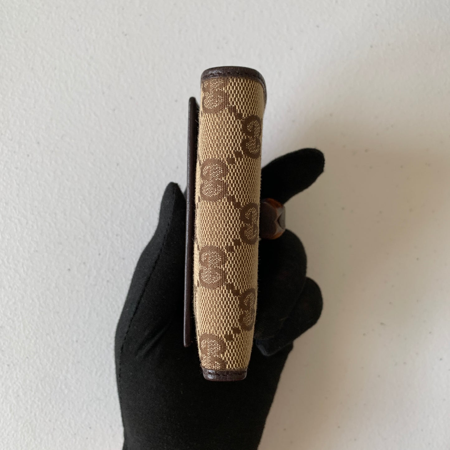 Gucci bamboo monogram compact Wallet Authentic with COA and box