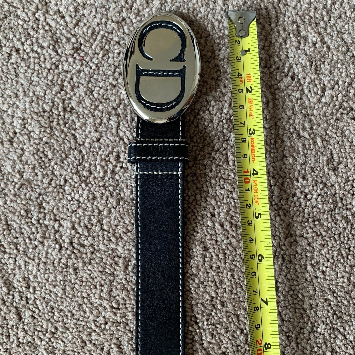 D1018 Christian Dior unisex 90 cm 36 inch black leather belt