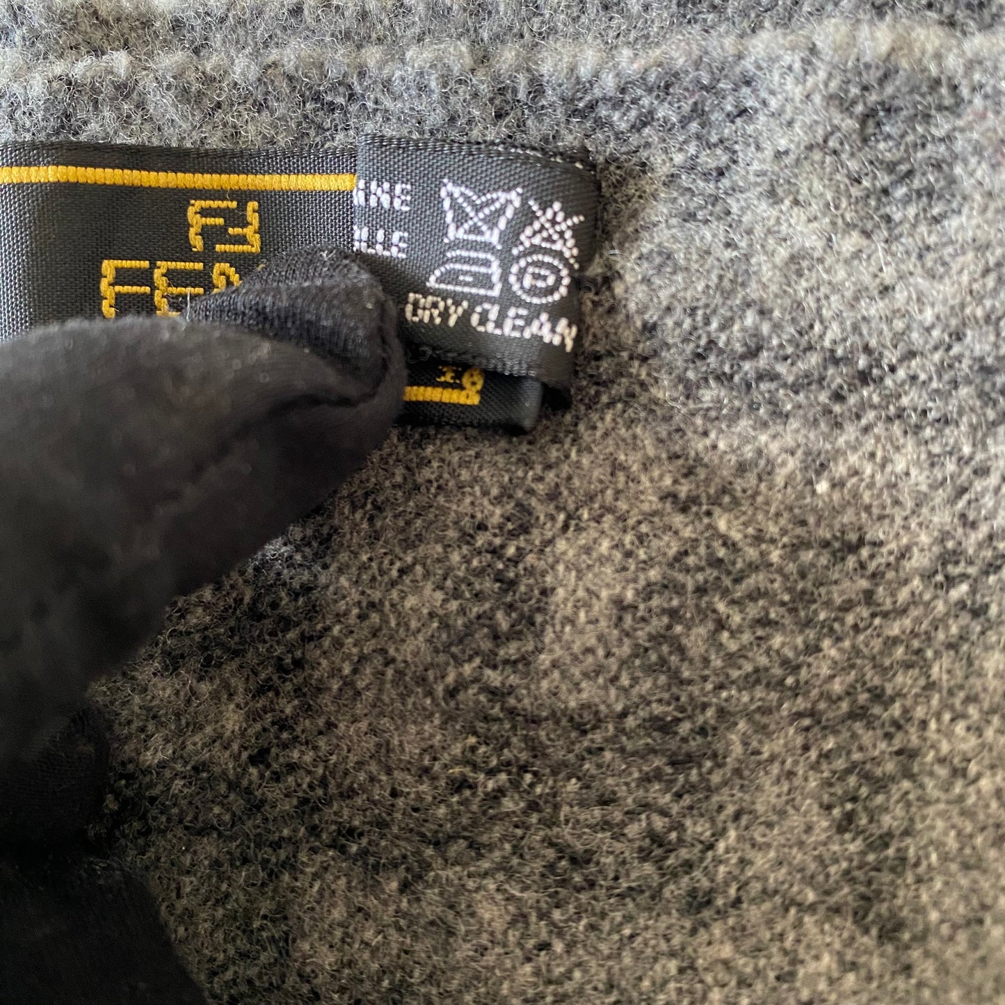 Fendi monogram unisex pure wool scarf authentic with coa 62 inch length 12.8 inch width