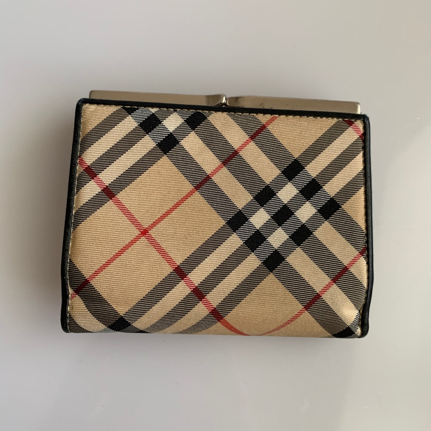 Burberry classic check compact wallet authentic with COA 4.5x3.2