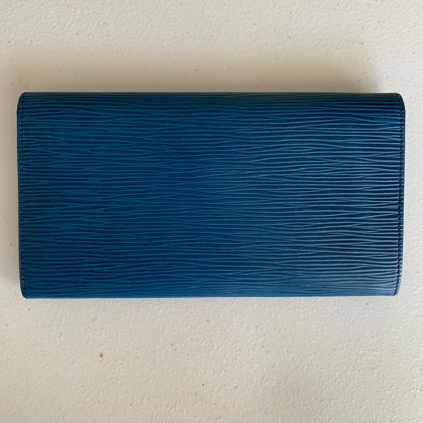 Louis Vuitton blue Epi leather long wallet MI1903 authentic with COA 7.5x4.2