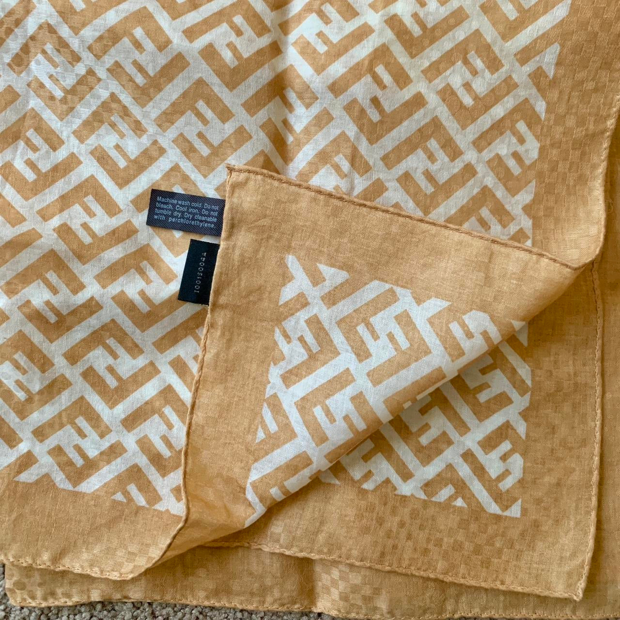 Authentic FENDI Women’s monogram cotton foulard