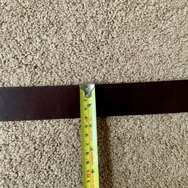 Authentic Dolce & Gabbana unisex brown leather logo belt with dust bag size 95 cm/38 inch