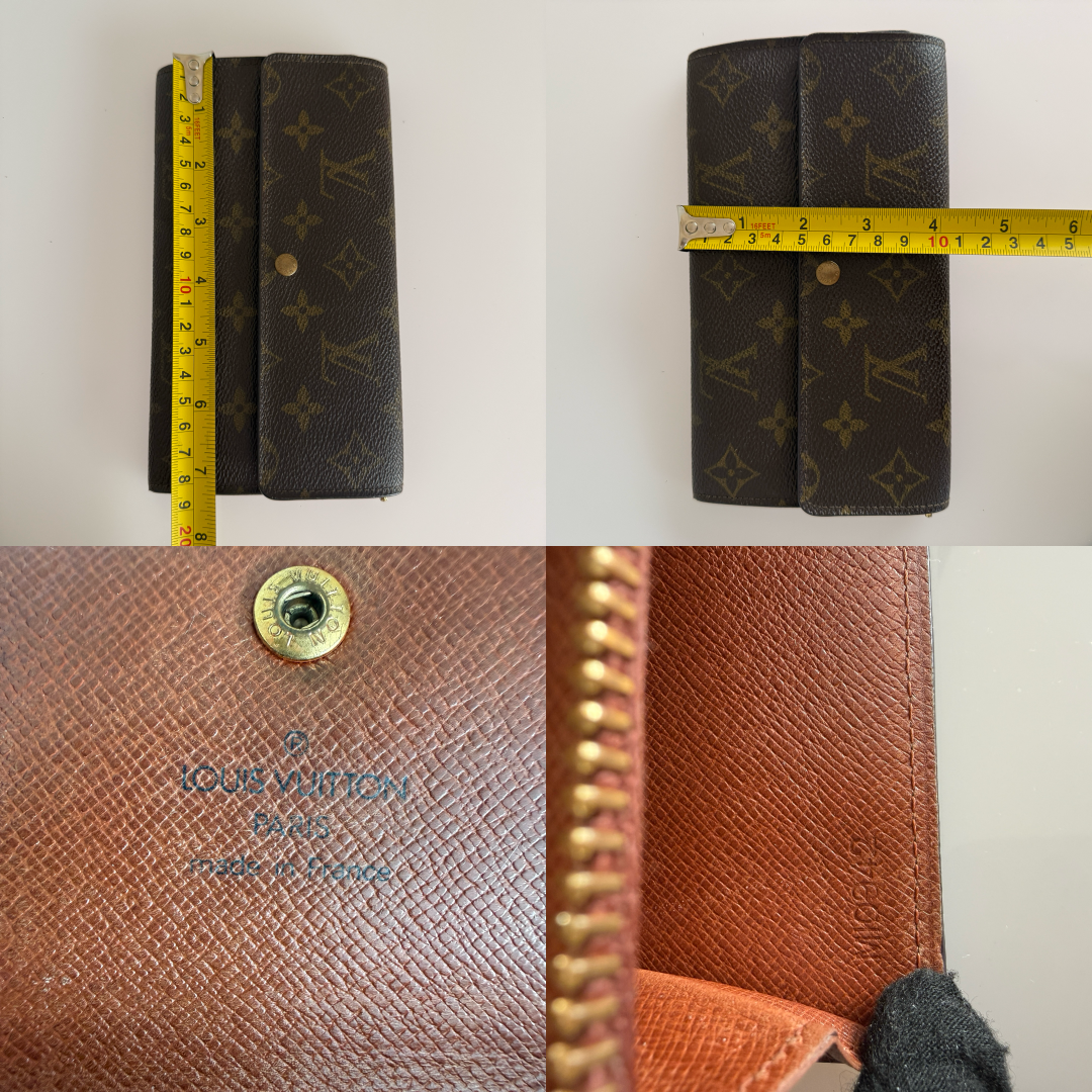 Louis Vuitton monogram long wallet authentic with COA MI0942