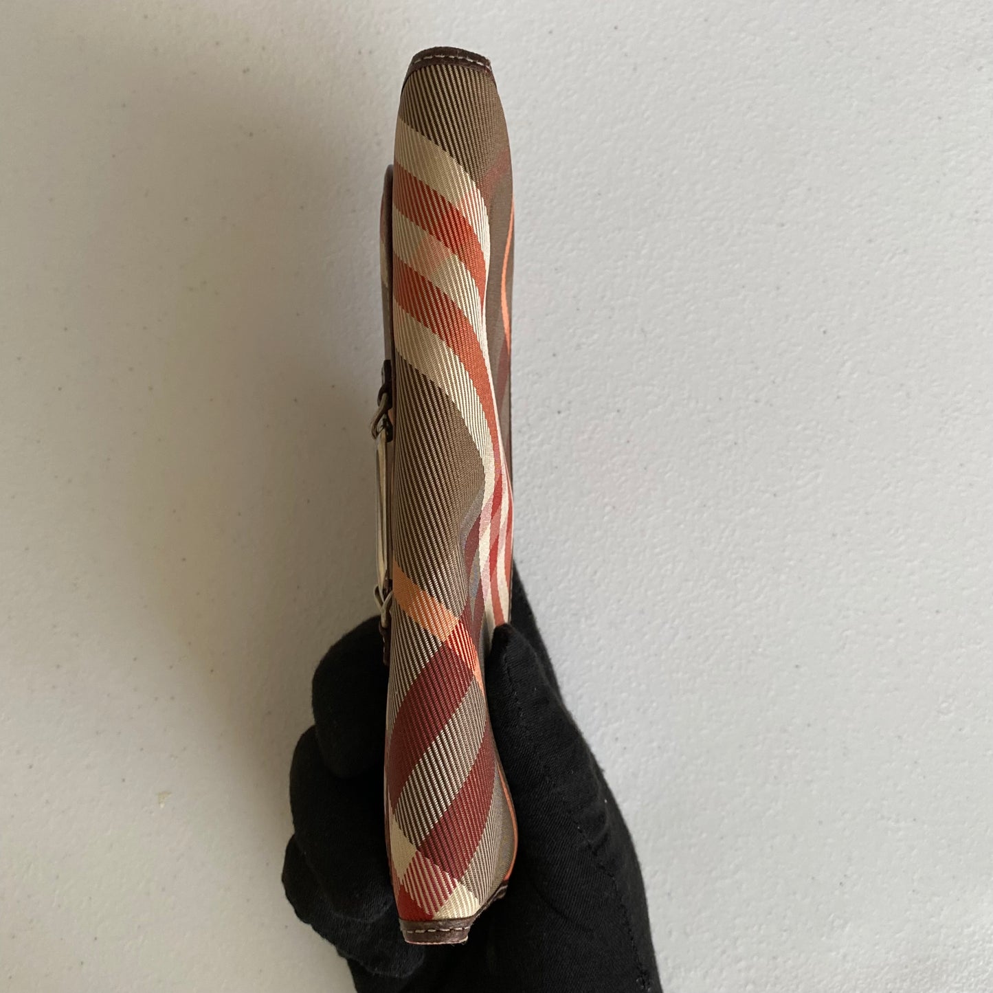 Burberry check long wallet authentic with coa