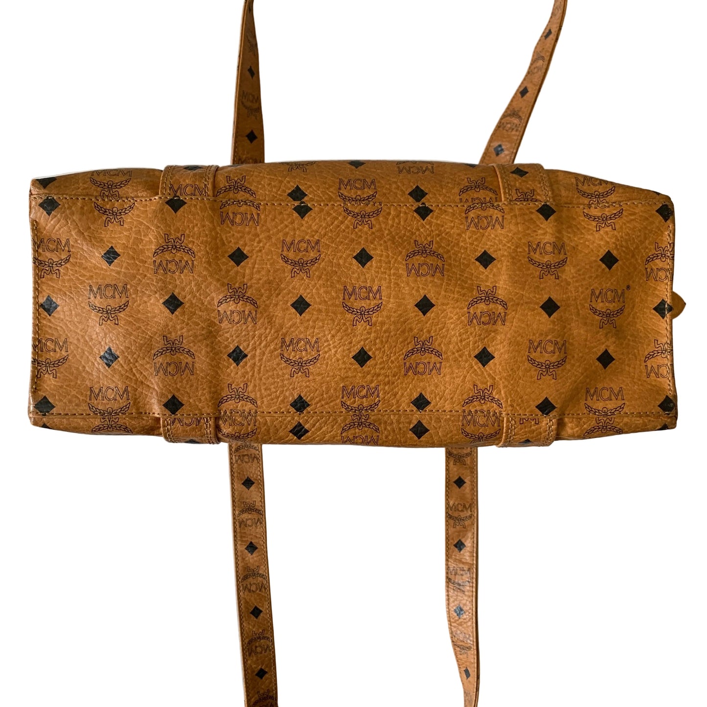 MCM cognac shoulder tote bag authentic with COA