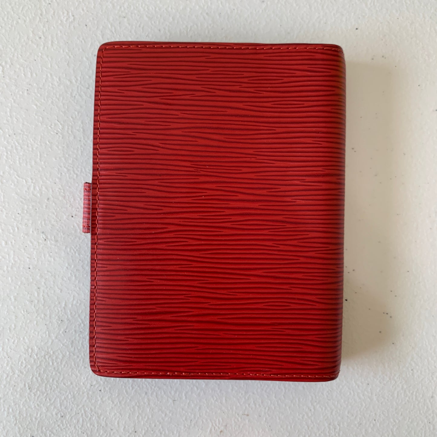 Louis Vuitton red Epi leather agenda CA0978 authentic with COA 5.8x4.4