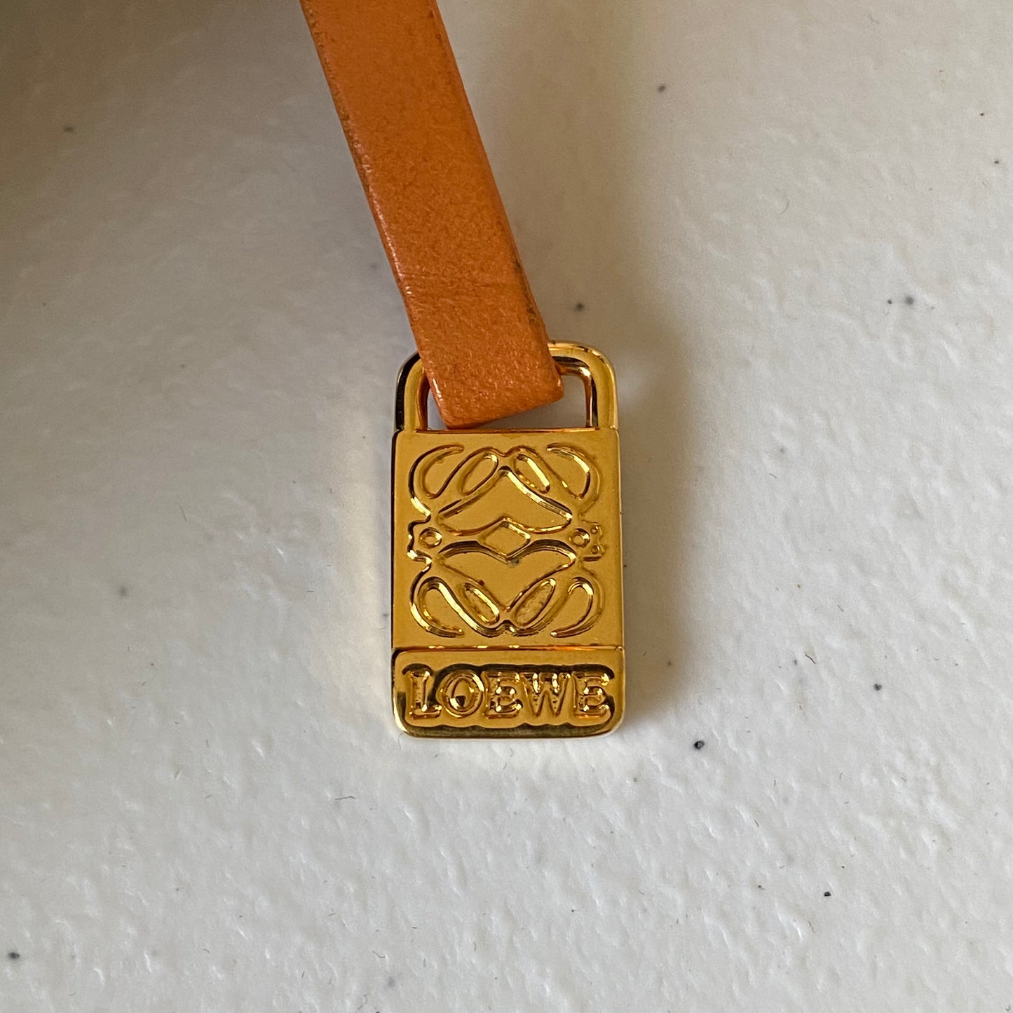 Loewe anagram yellow leather pouch authentic with COA