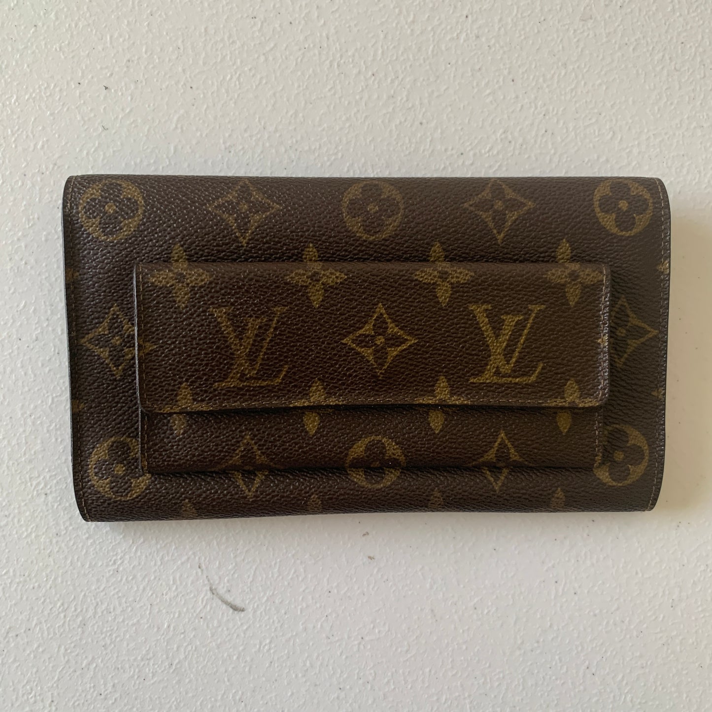 Louis Vuitton rare vintage monogram long wallet Authentic with COA 7.5x4.2