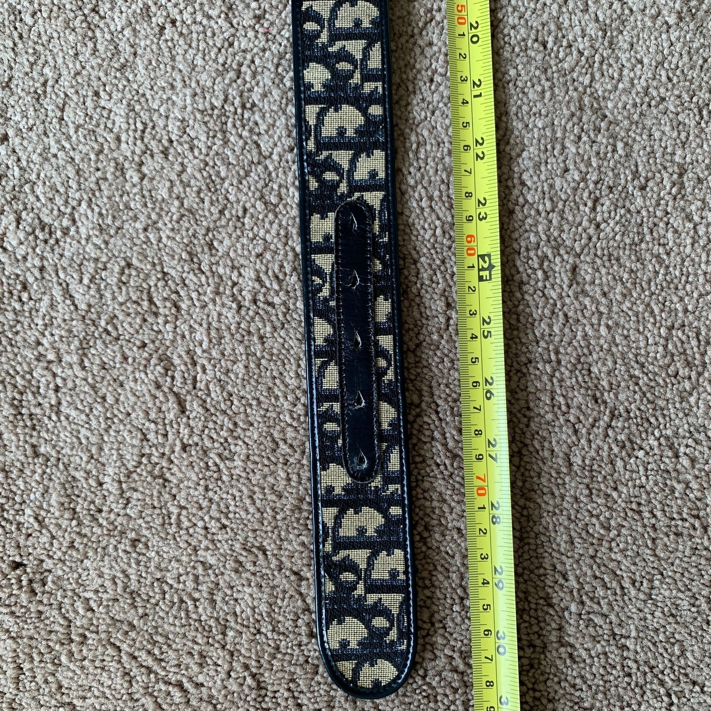 Authentic Christian Dior Women's Vintage 70 cm Blue Trotter Belt