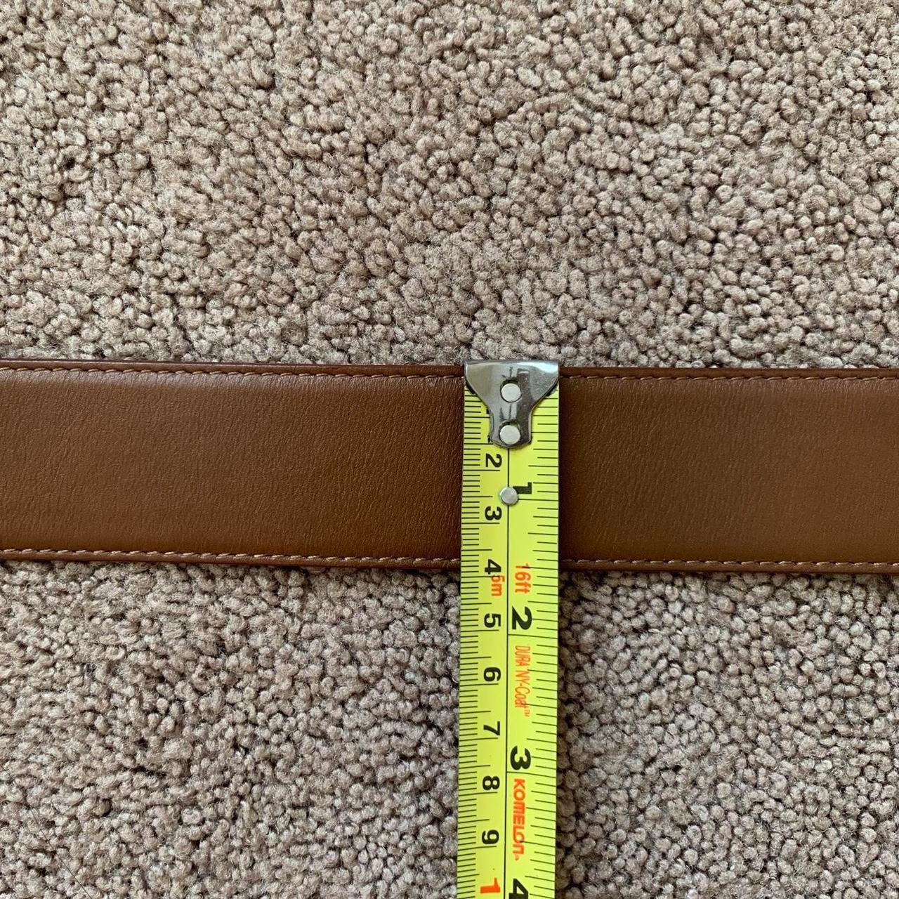 Authentic Dolce & Gabbana first line unisex brown leather belt with silver and gold toned buckle 95 cm/38 inch