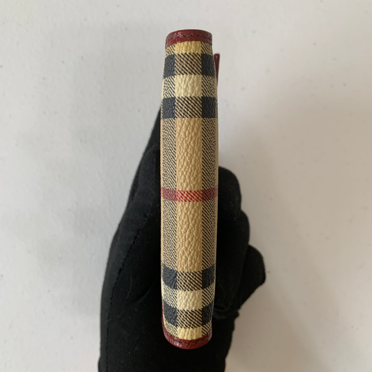 Burberry check trifold compact wallet authentic with COA