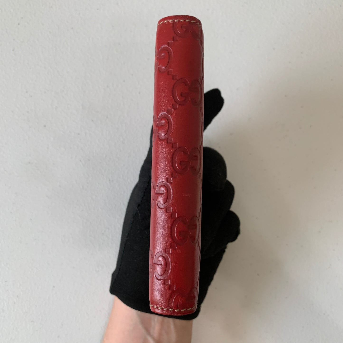 Gucci GG signature red leather agenda Planner authentic with COA