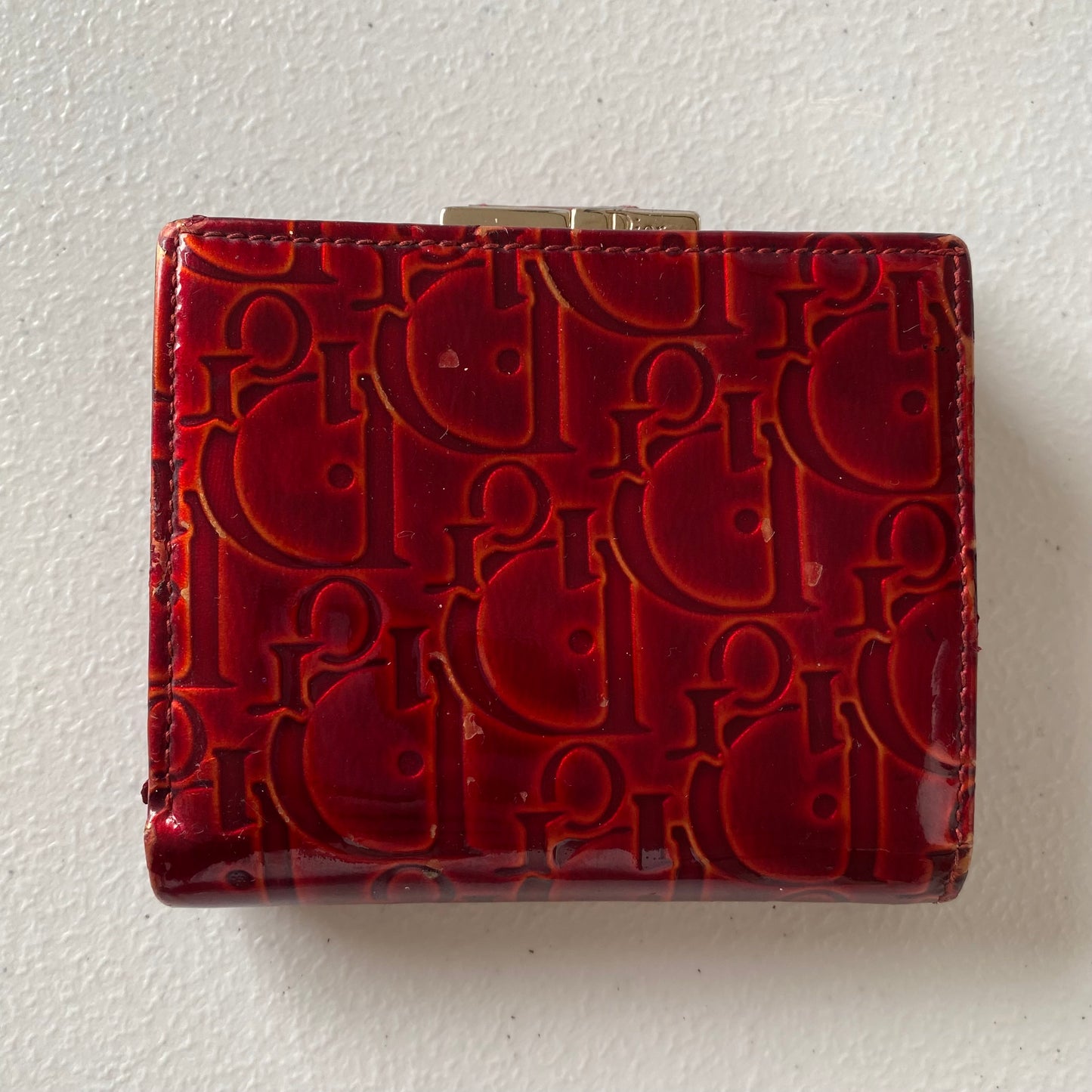 Christian Dior logo leather wallet authentic with coa