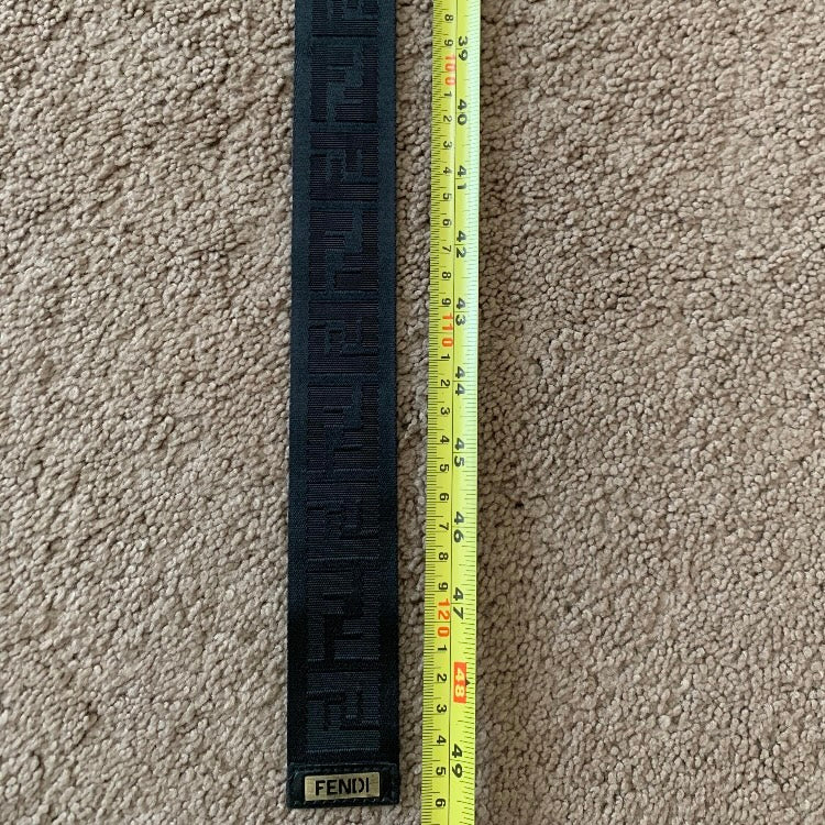 Authentic Fendi unisex FF monogram black belt