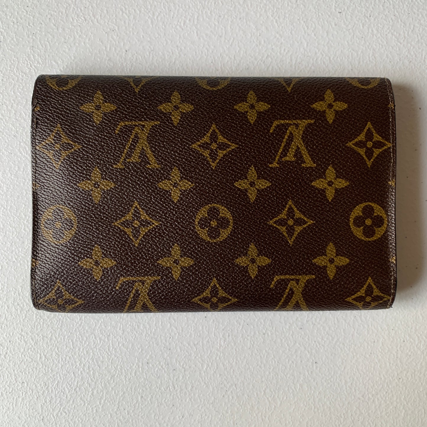 Louis Vuitton brown monogram wallet 8912 AN authentic with COA