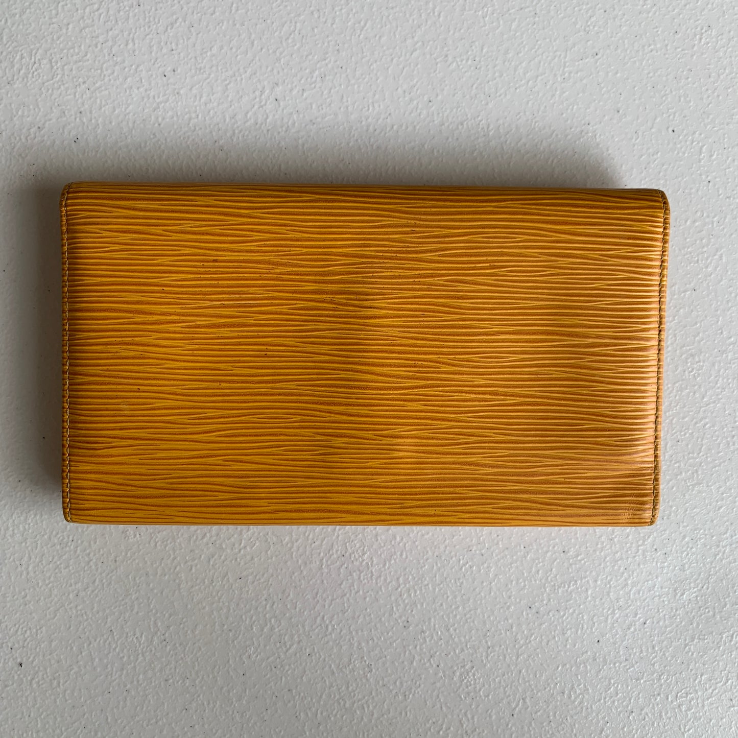 Louis Vuitton yellow Epi leather long wallet CA0040 authentic with COA