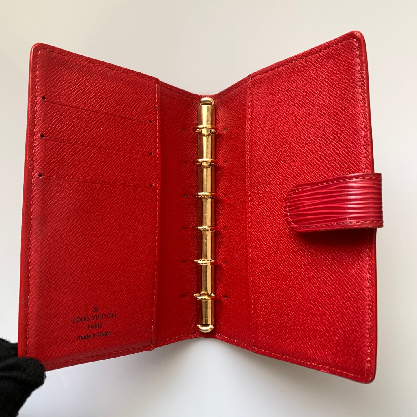 Louis Vuitton red Epi leather agenda PM CA1003 Authentic with COA