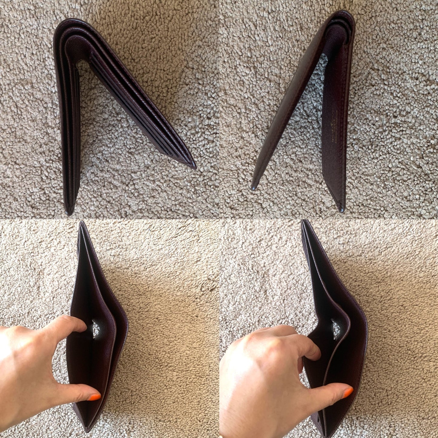 LV1017 Louis Vuitton men's bifold taiga brown leather wallet