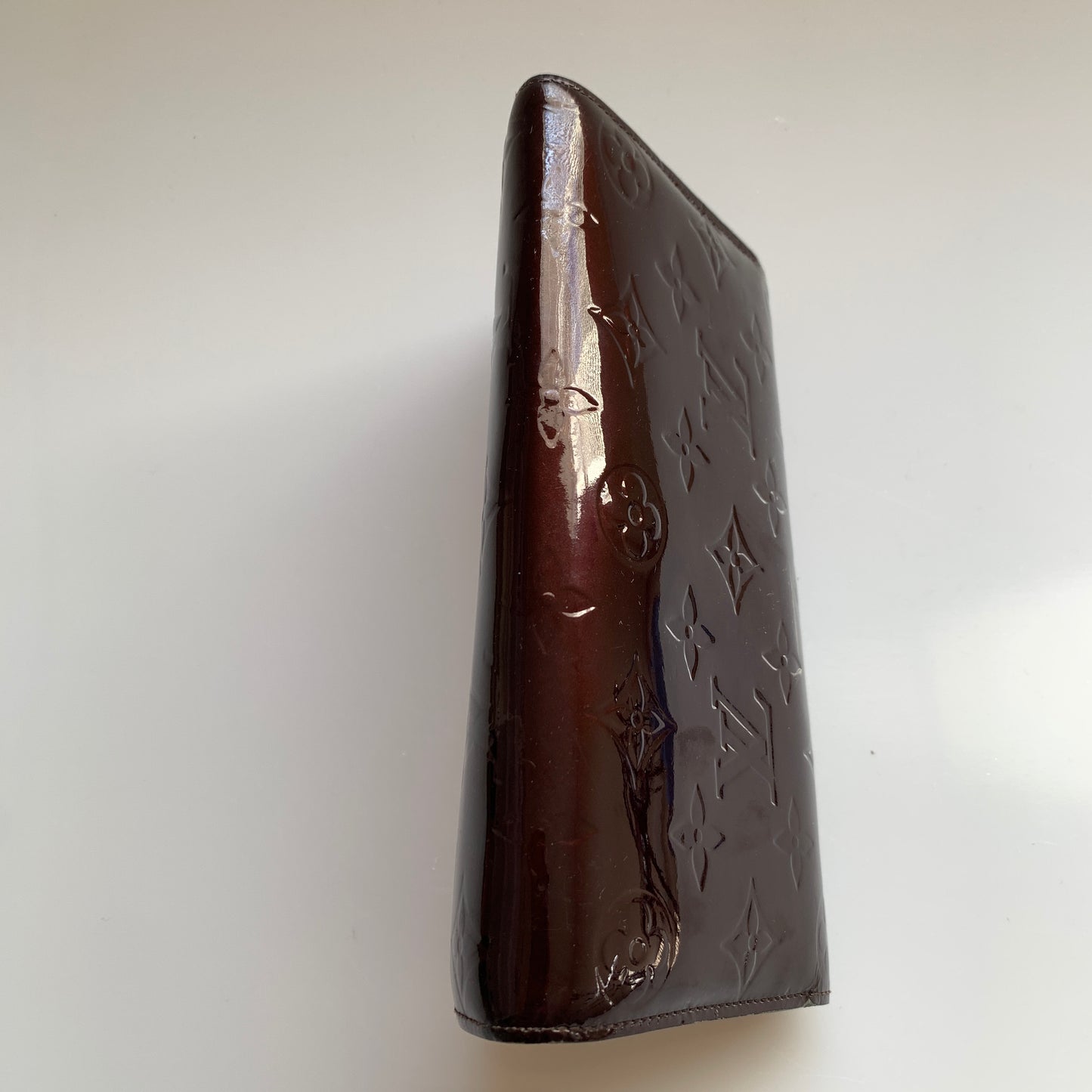 Louis Vuitton monogram vernis amarante patent leather women’s long wallet authe