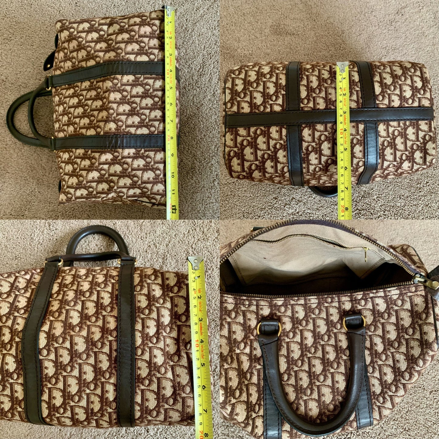 D1008 Christian Dior trotter bowling bag