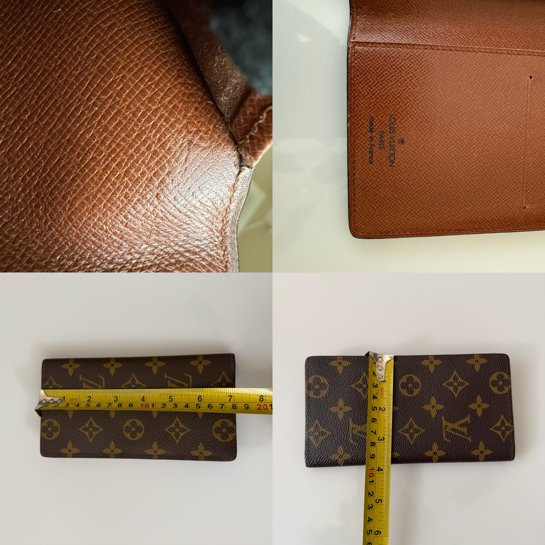 Louis Vuitton monogram card holder wallet unisex authentic with COA CT0982