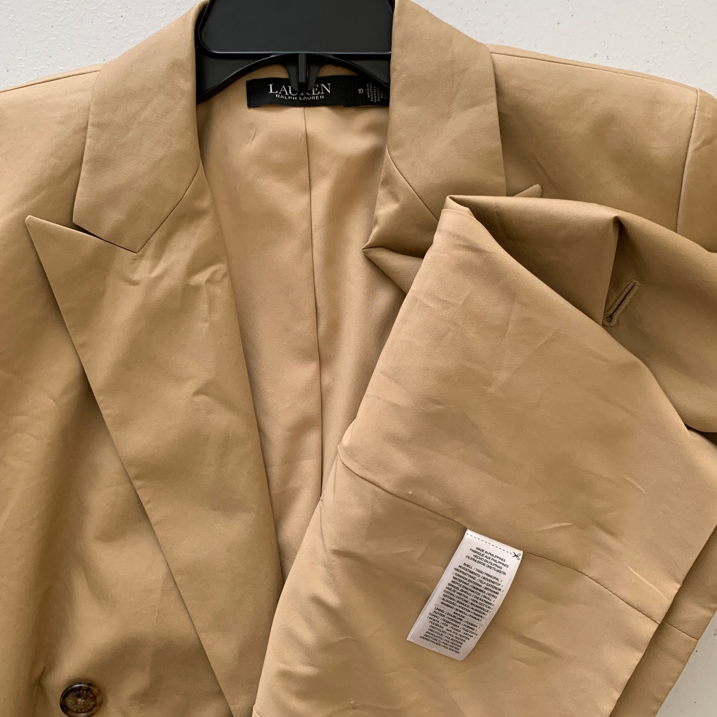 Lauren Ralph Lauren Women’s NWOT tan Blazer Jacket Size 10