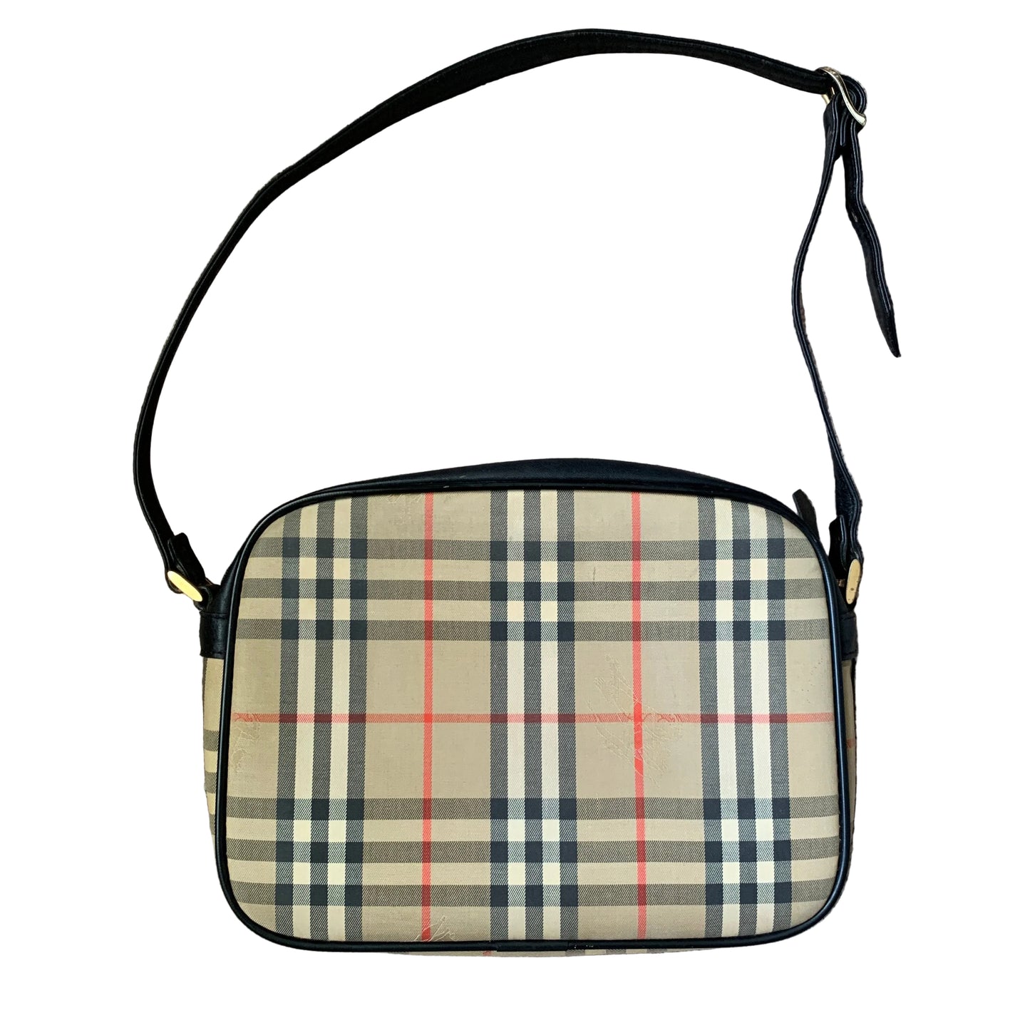 Burberry vintage classic check shoulder bag authentic with COA 11.3x8.5x2.5