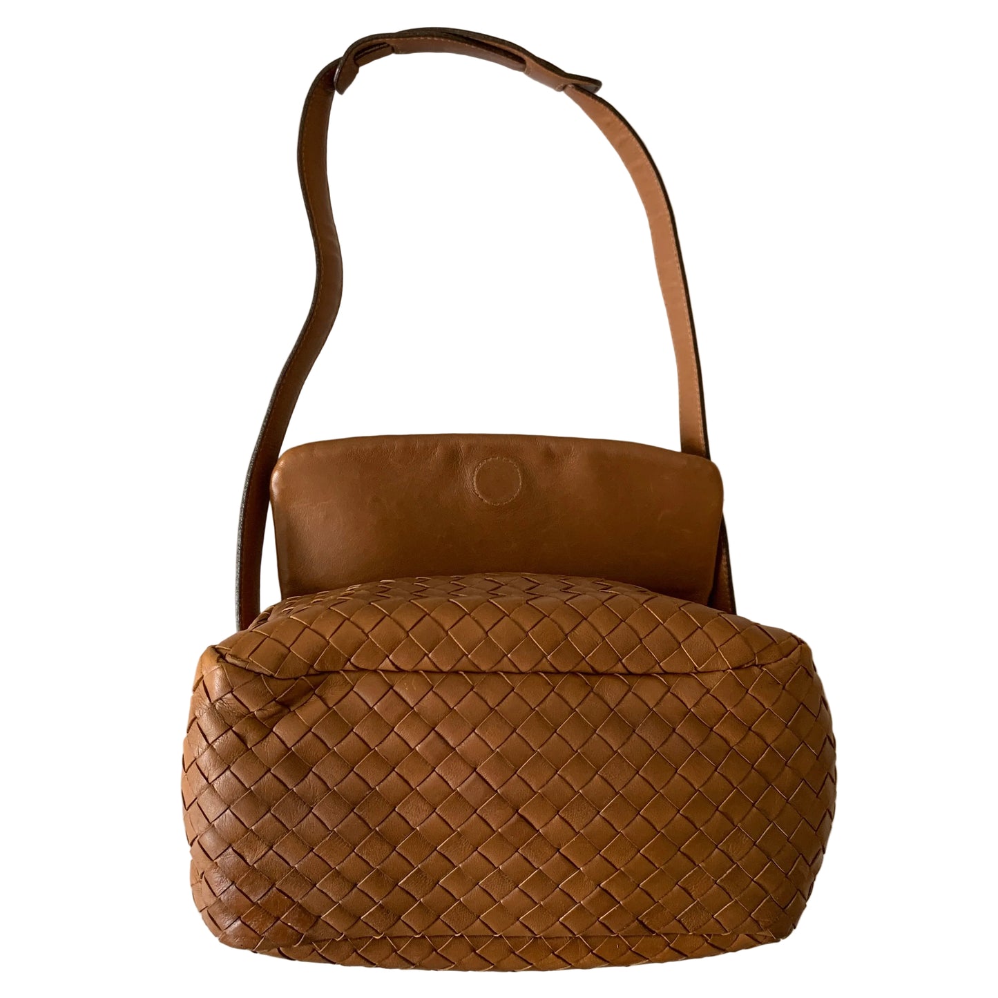 Bottega veneta brown intrecciato leather shoulder bag authentic with COA