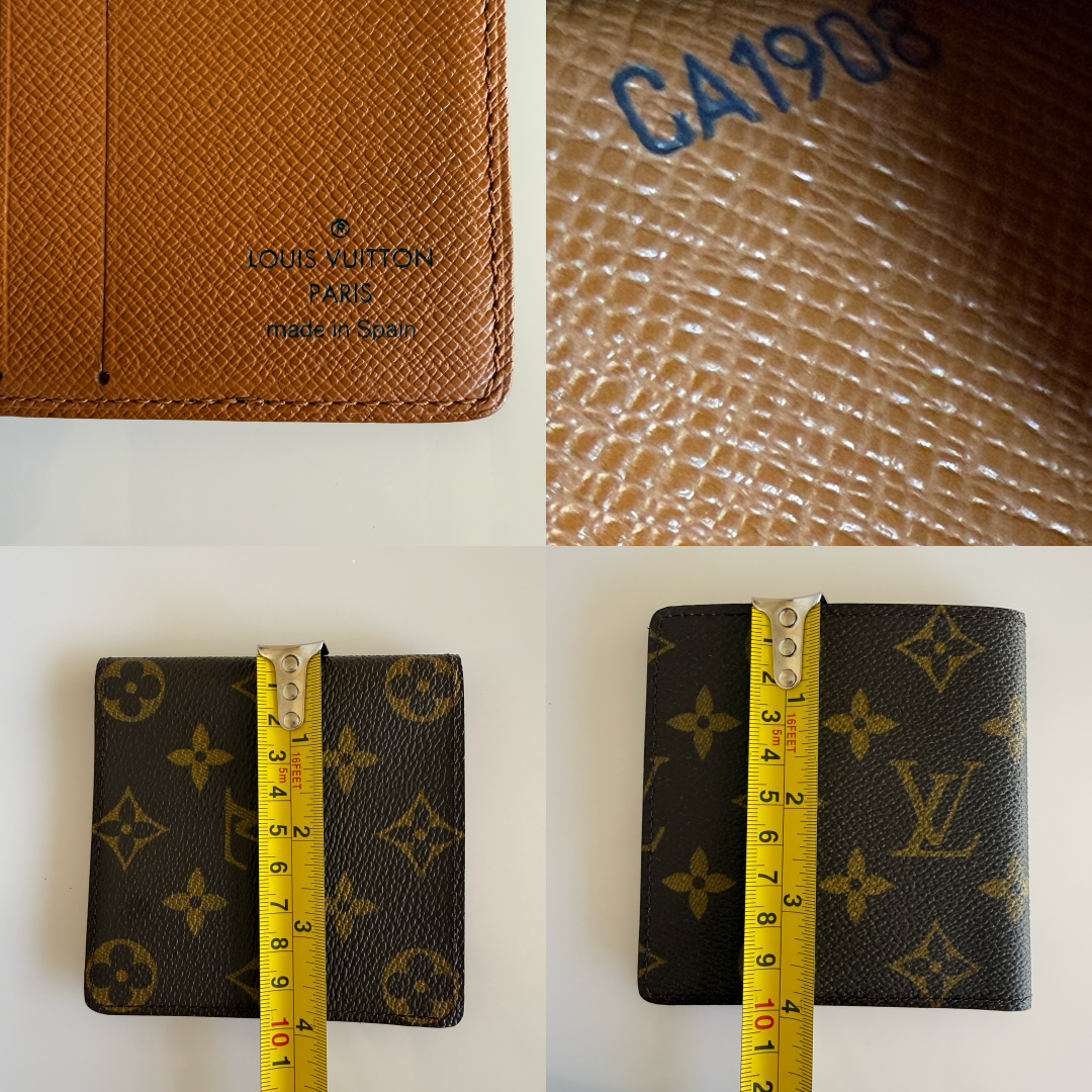 Louis Vuitton monogram men’s bifold wallet authentic with COA CA1908